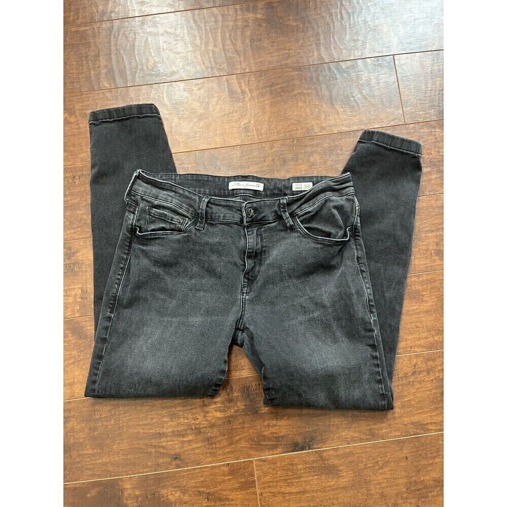 Womens Black Mavi Alexa Ankle Mid Rise Skinny Jeans Size 30